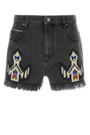 Isabel Marant Etoile Charcoal Denim Lesia Shorts
