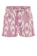 Isabel Marant Etoile Printed Denim Lesia Shorts