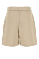 Max Mara Sand Cotton Blend Libia Shorts