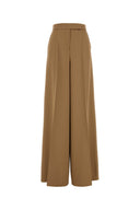 Pantalón de pierna ancha de lana de camello max mara