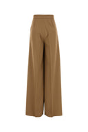 Pantalón de pierna ancha de lana de camello max mara