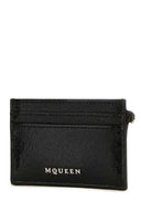 Alexander Mcqueen Black Leather Card Holder