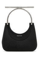 Alexander McQueen Black Leder Mini Cross Bar Handtasche