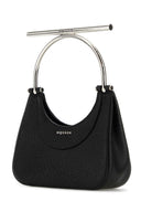 Alexander McQueen Black Leder Mini Cross Bar Handtasche