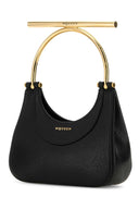 Alexander McQueen Black Leder Mini Cross Bar Handtasche