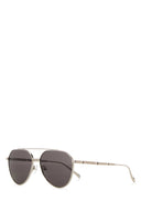 Alexander McQueen Silbermetall Sonnenbrille