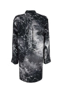 Alexander McQueen bedruckte Seidenhemdkleid