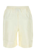 Loulou Ivory Silk Zinnia Bermuda Shorts