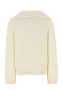 Loulou Ivory Cotton Blend Bahia Sweater
