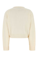 Loulou Ivory Wool Blend Oversize Bruzzi Sweater