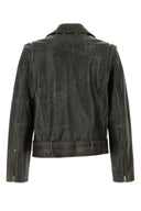 Golden Goose Deluxe Brand Slate Leather Jacket