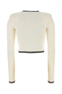 Self Portrait Ivory Jacquard Cardigan