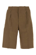 Our Legacy Brown Cotton Blend Bermuda Shorts