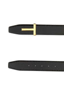 Tom Ford Dark Brown Leather Reversible Belt