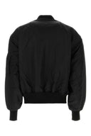 Entire Studios Black Nylon Broad Bomber Jacket