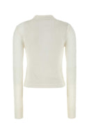 Cecilie Bahnsen White Mohair Blend Jaki Cardigan