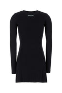 Marine Serre Black Stretch Cotton Mini Dress