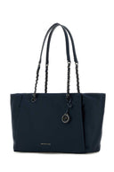 Michael의 Michael Kors Navy Blue Nylon Small Georgia 쇼핑 가방