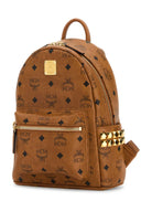 Mcm Printed Canvas Mini Stark Backpack