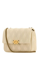 Valentino Garavani Ivory Nappa Leather Large Quiltie 67 Shoulder Bag