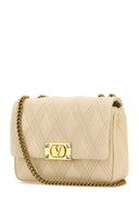 Valentino Garavani Ivory Nappa Leather Medium Quiltie 67 Shoulder Bag