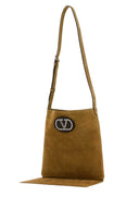 Valentino Garavani Beige Suede Nellcã´Te Crossbody Bag