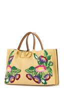 Valentino Garavani Raffia V Logo Signature Handbag