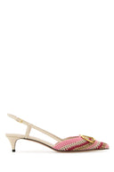 Valentino Garavani Multicolor Crochet V Logo Pumps