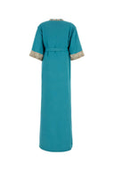 Valentino Garavani Turquoise Crepe Long Dress