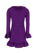 Valentino Garavani Purple Wool Blend 미니 드레스