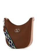 Valentino Garavani Caramel Leather V Logo Signature Shoulder Bag