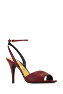 Valentino Garavani Red Leather Ladycrush Sandals