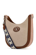 Valentino Garavani Top Tone Canvas V Logo Signature Shoulder Bag