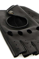 Valentino Garavani Black Leather Fingerless hansker