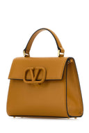 Valentino Garavani Camel Leather Small V Sling Handbag