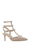 Décolleté Rockstud in pelle rosa anticato Valentino Garavani
