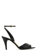 Valentino Garavani Black Leather Ladycrush Sandals