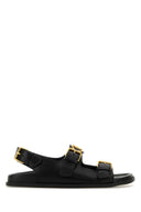 Valentino Garavani Black Leather Sandals