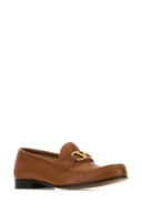 Valentino Garavani Brown Leather V Logo Loafers
