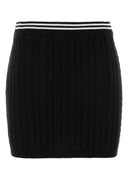 Alessandra Rich Black Cotton Mini Skirt