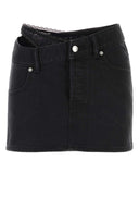 Alexander Wang Black Denim Mini Skirt
