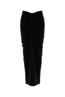 Alexander Wang Black Stretch Cupro Blend Skirt