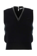 Alexander Wang Black Stretch Woll Mischweste