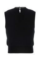 Alexander Wang Black Stretch Woll Mischweste