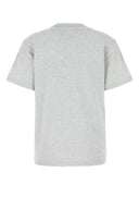T By Alexander Wang Melange Light Grey Cotton T Shirt
