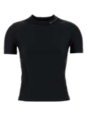 T By Alexander Wang Black Stretch Nylon T Shirt