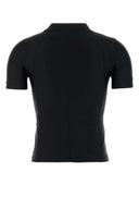T By Alexander Wang Black Stretch Nylon T Shirt