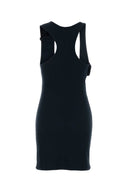 Courreges 블랙 코튼 미니 드레스