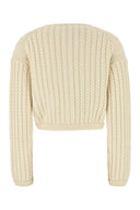 Khaite Cream Cashmere Blend Balser Cardigan