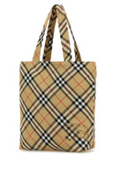 Burberry Borded Canvas Check Shopping Bag